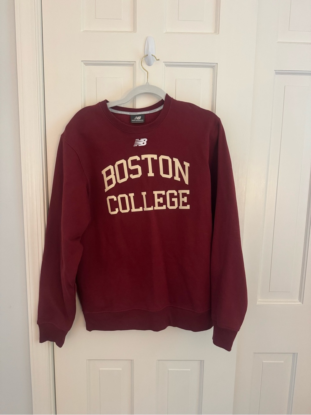 New Balance Maroon Boston College Crewneck Sweatshirt